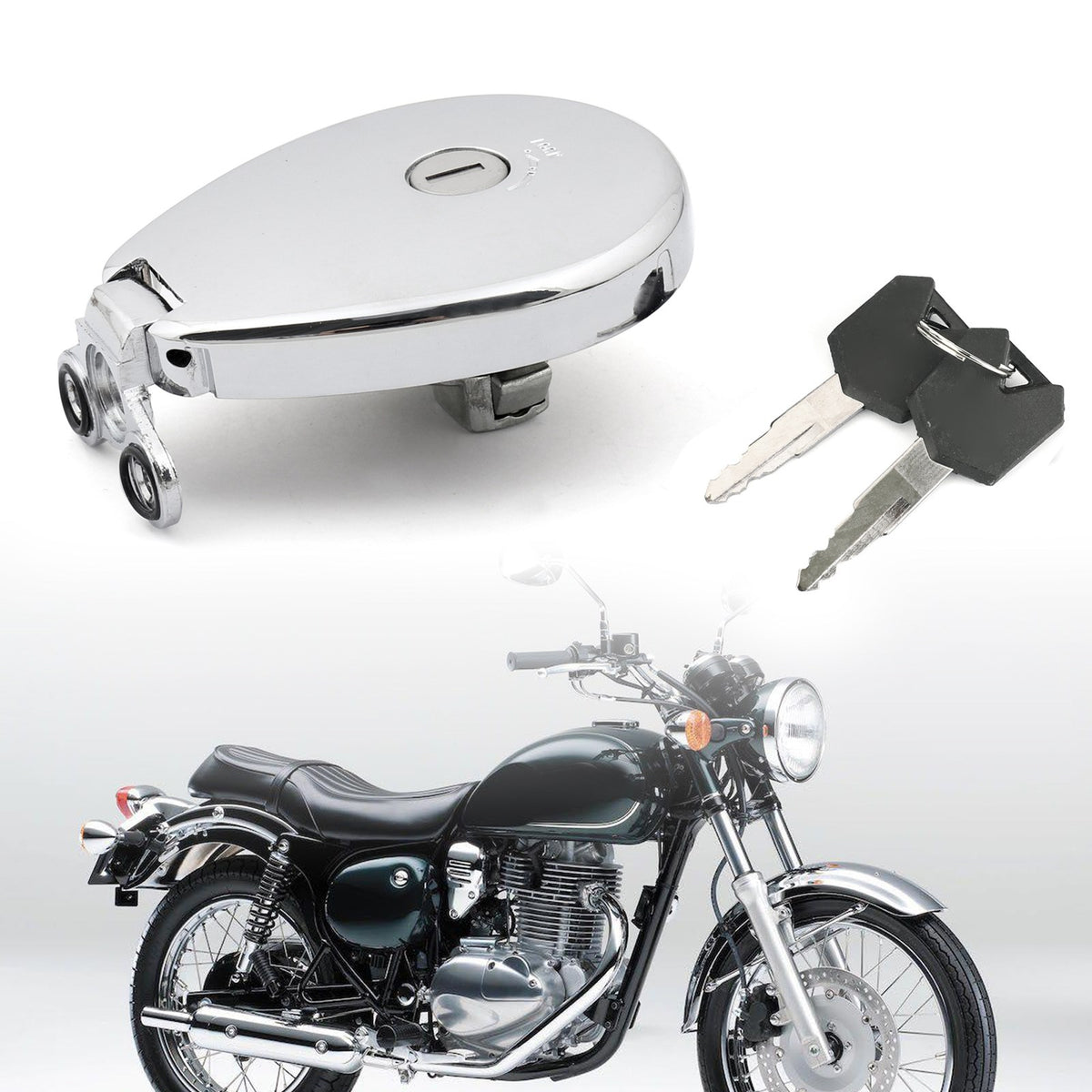 Kawasaki ZR1100 BJ250 VN1500 ZL600 Vulcan 400 500 Fuel Gas Tank Cap + Keys