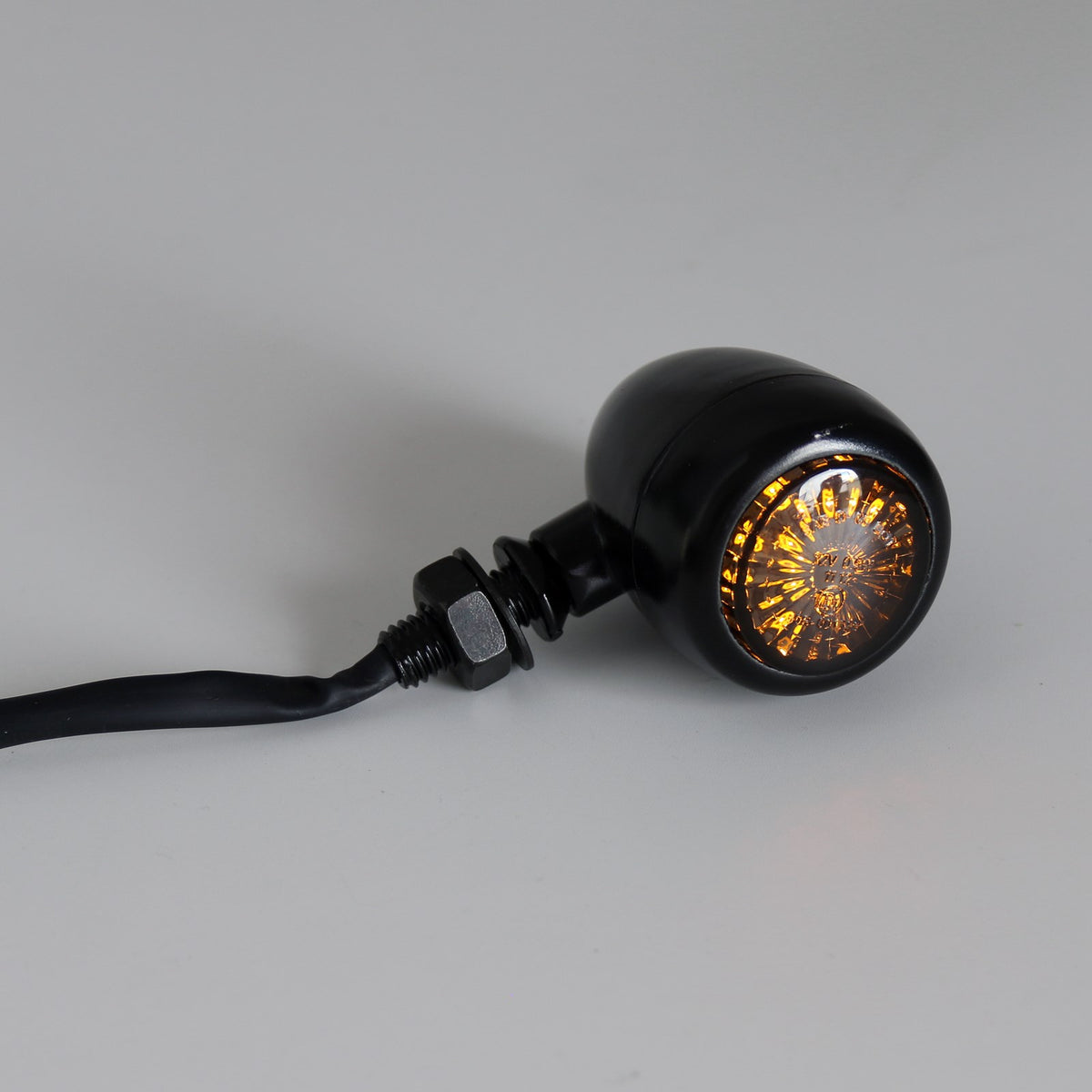 Hy Chopper Cafe Racer Black UK LED Motorcycle Bullet Turn Signals Indicators