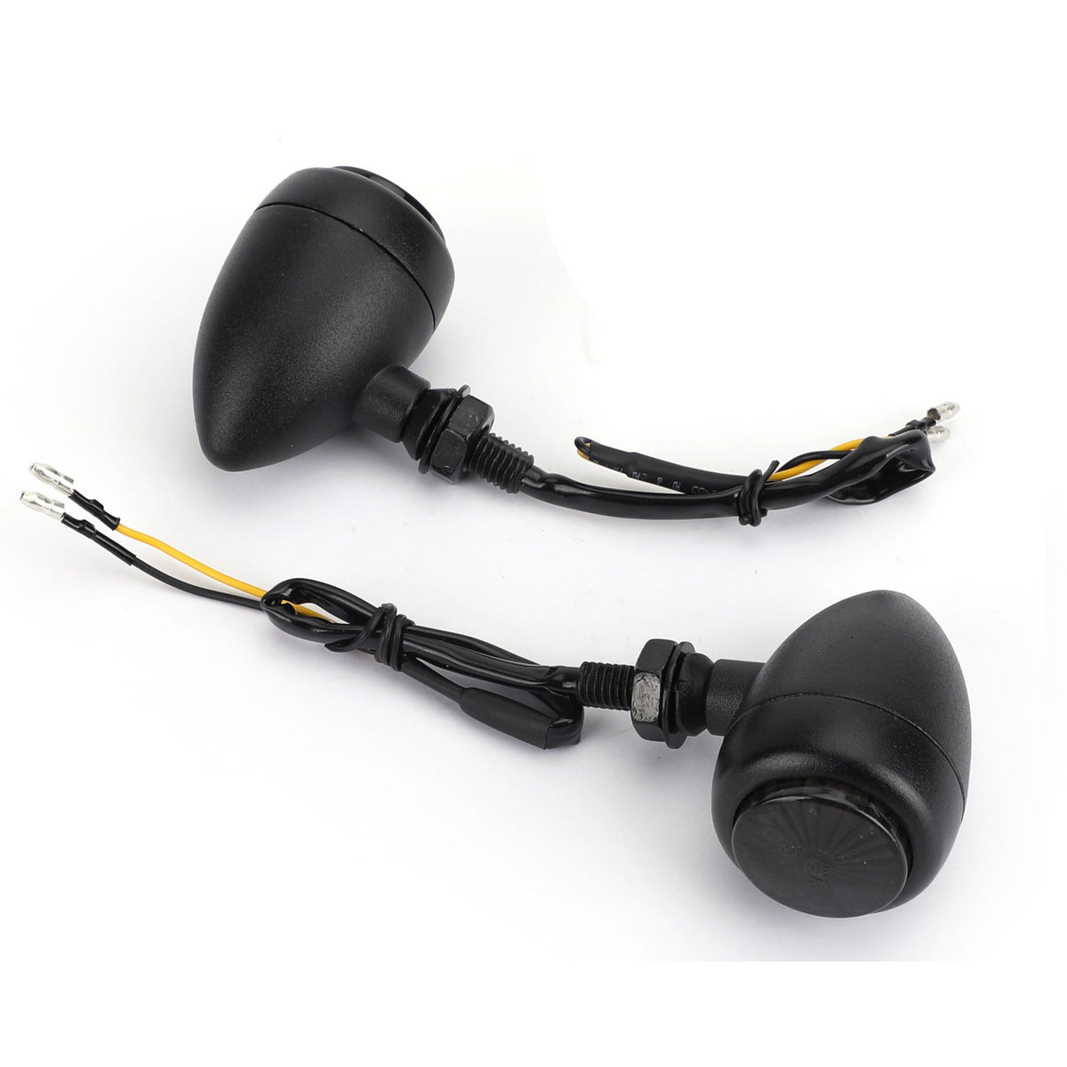Hy Chopper Cafe Racer Black UK LED Motorcycle Bullet Turn Signals Indicators