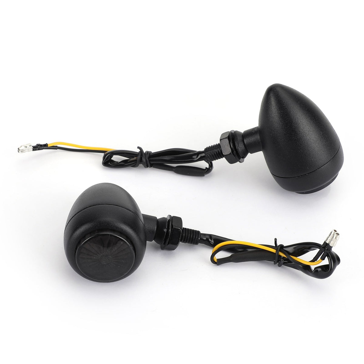 Hy Chopper Cafe Racer Black UK LED Motorcycle Bullet Turn Signals Indicators