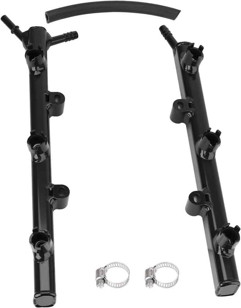 53034198AC Upgraded Full Aluminum Fuel Rail （Black）Compatible with Jeep Dodge Ram Chrysler 200 300 2011-2025 Grand Cherokee Challenger Charger Durango 2011-2014 Avenger 3.6L V6