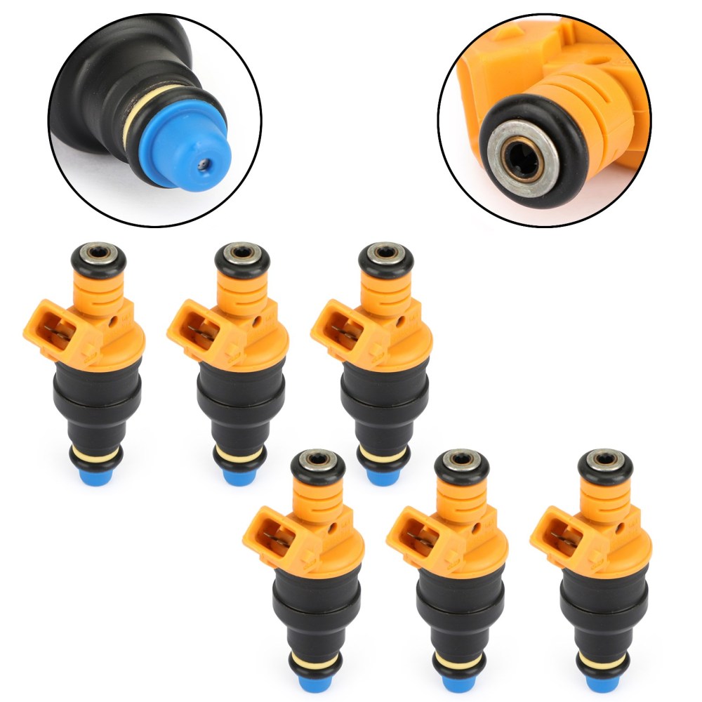 BMW 535 635CSI 735 L6 L7 6PCS Fuel Injector 0280150714 Connectors