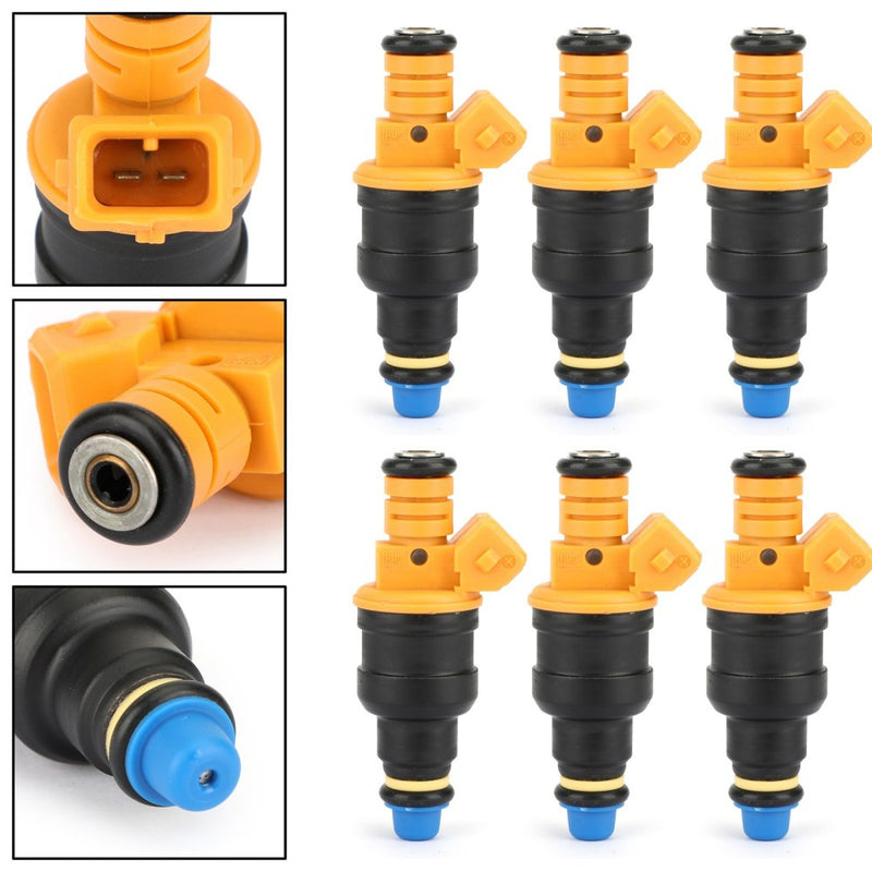 BMW 535 635CSI 735 L6 L7 6PCS Fuel Injector 0280150714 Connectors