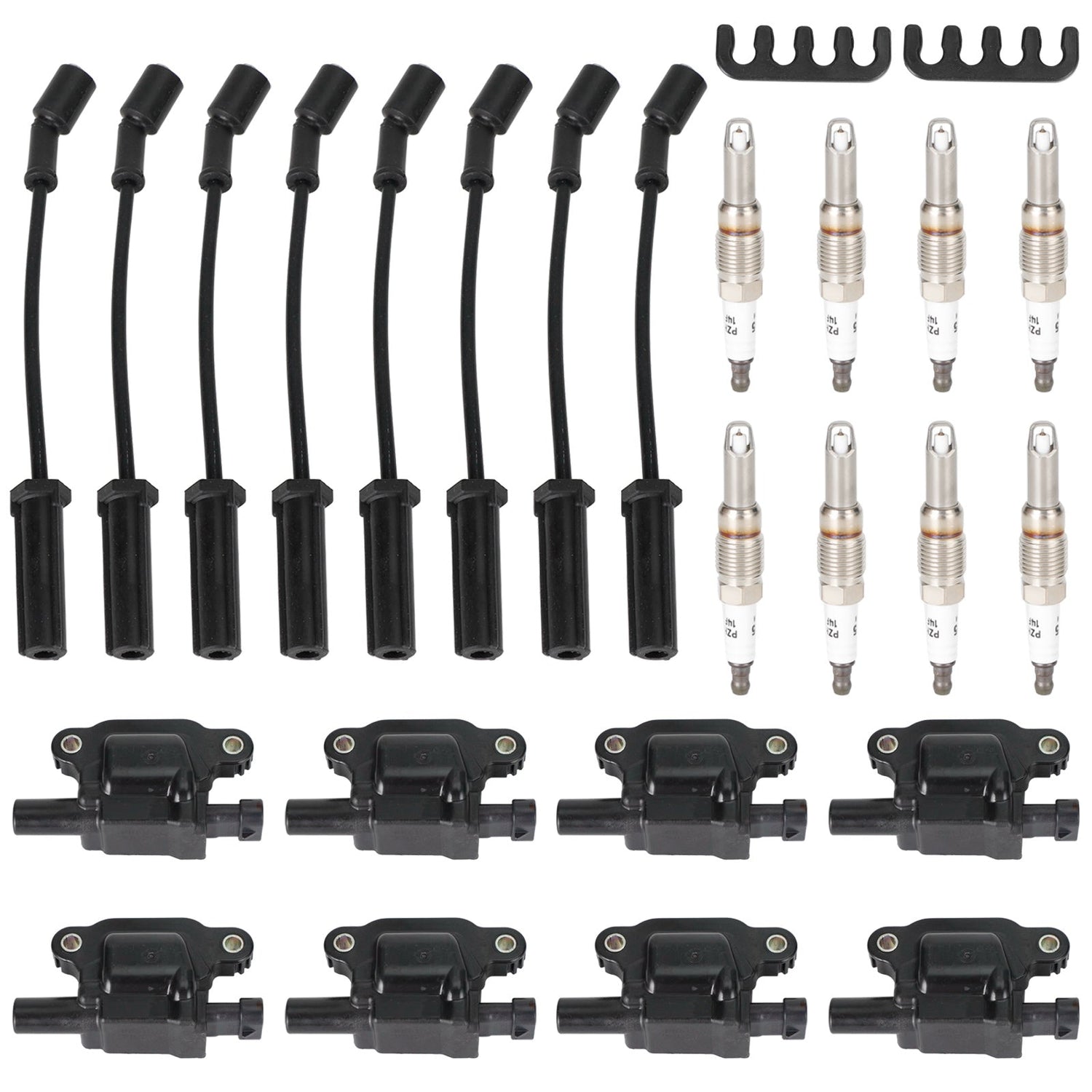 2006-2013 Chevrolet Corvette 7.0L-V8 8PCS Square Ignition Coil+Spark Plug+Wires 12611424 8125706160 D510C UF413 12570616