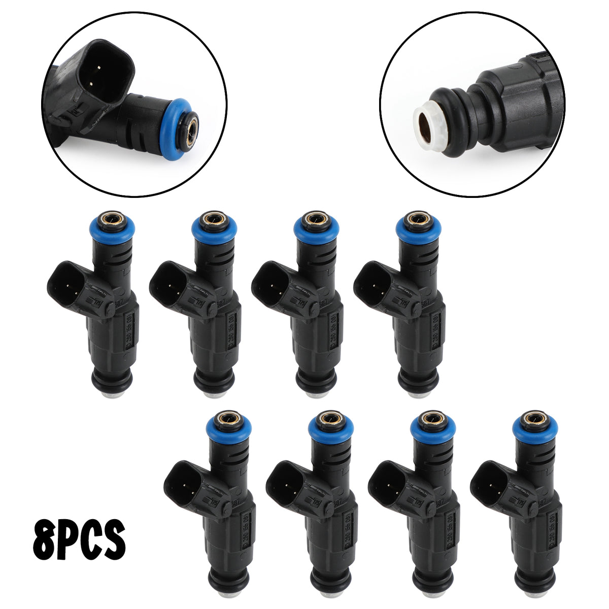 Mercruiser V8 350 MAG 5.0 4.3 6.2 885176 0280156081 8PCS Fuel Injectors