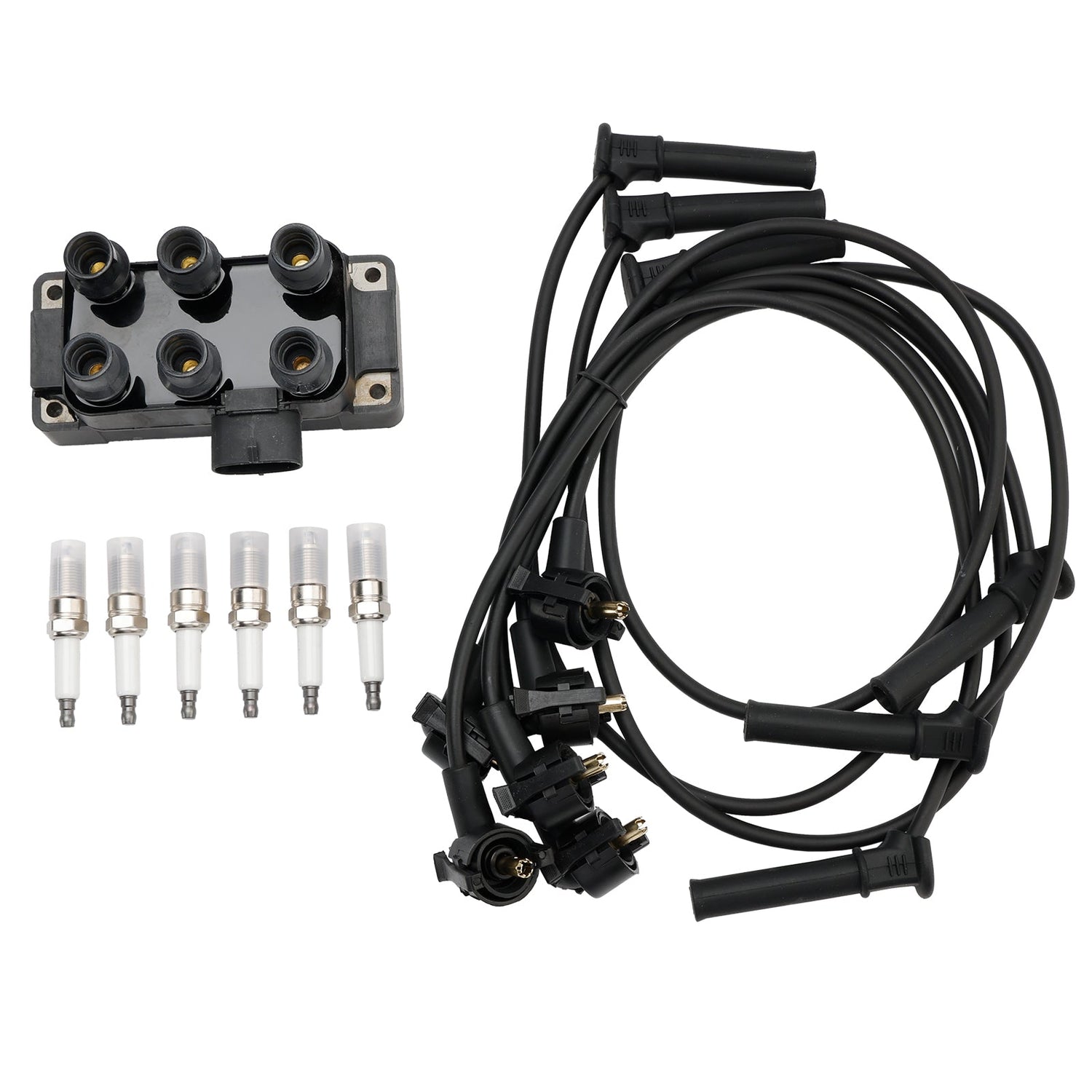 1991-2010 Ford Explorer V6 4.0l Ignition Coil+6 Spark plug+6 Wire FD480 DG452