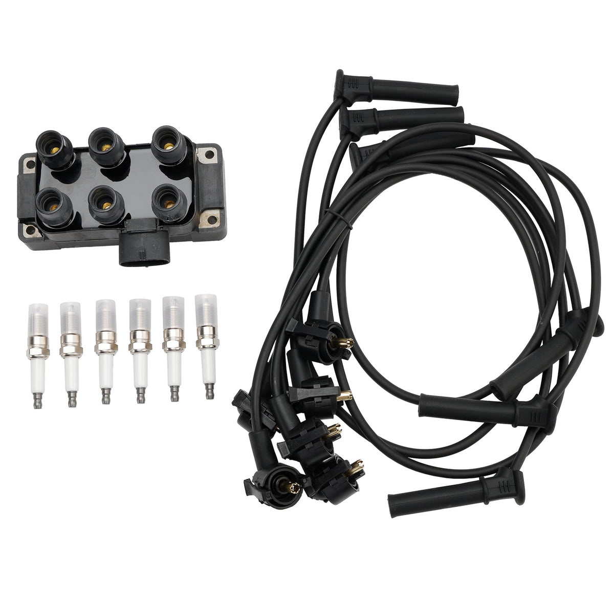 1998-2002 Mazda 626 V6 2.5l Ignition Coil+6 Spark plug+6 Wire FD480 DG452