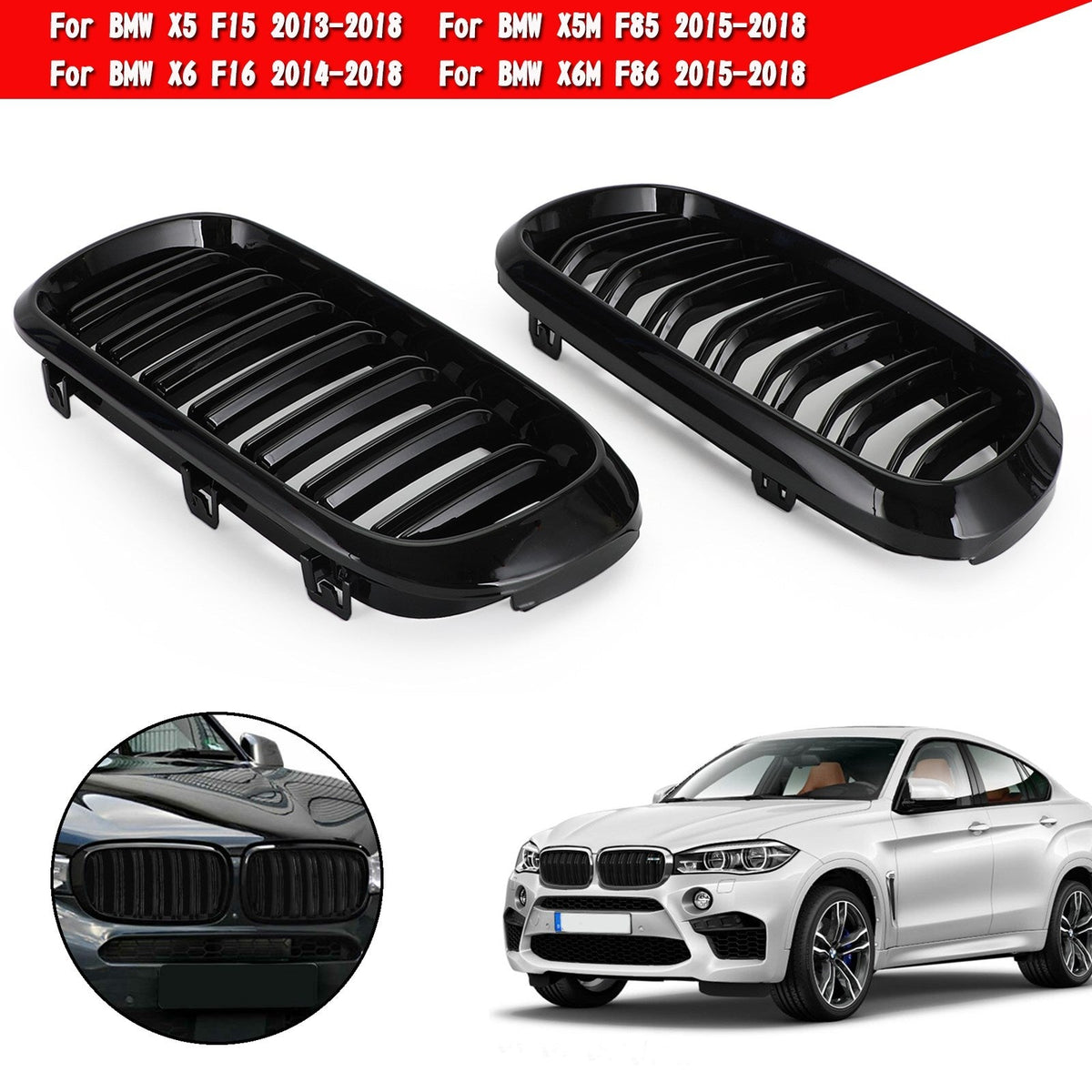 2014-2018 BMW X6 F16 Front Kidney Grille 51118056323 51118056769