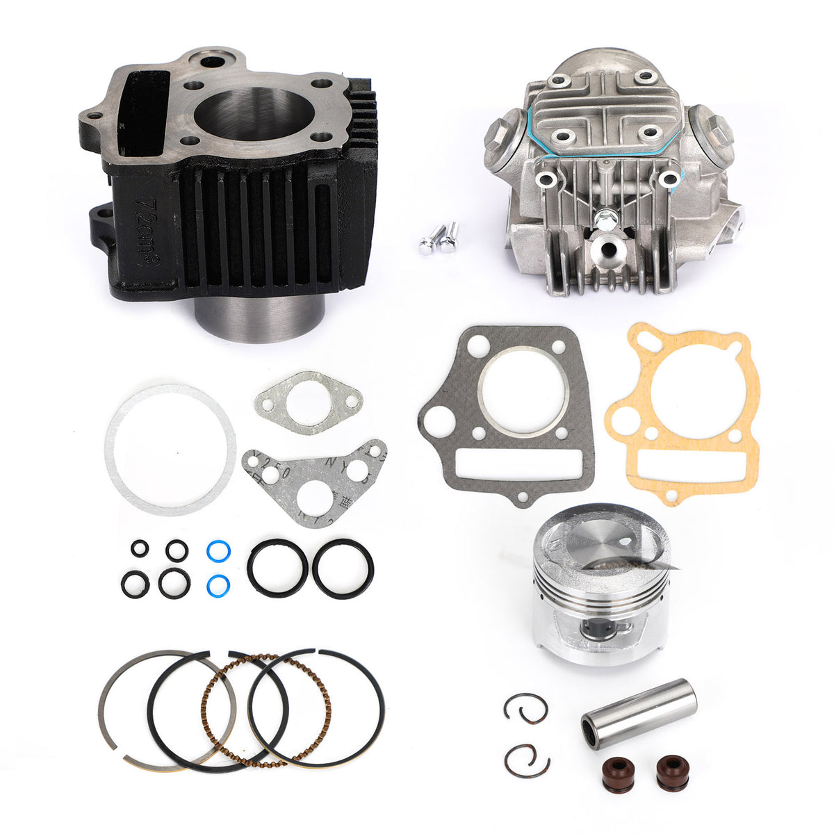 Honda CT70 CRF70 ATC70 XR70 TRX70 Top End Rebuild Kit Cylinder Head Piston