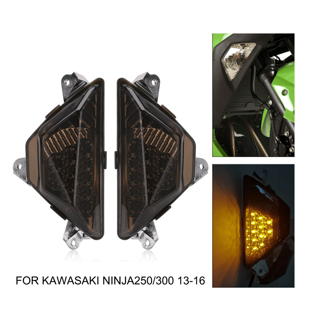 KAWASAKI NINJA 250 300 400 650 1000 EX650 LED Front Turn Signal Light Lamp