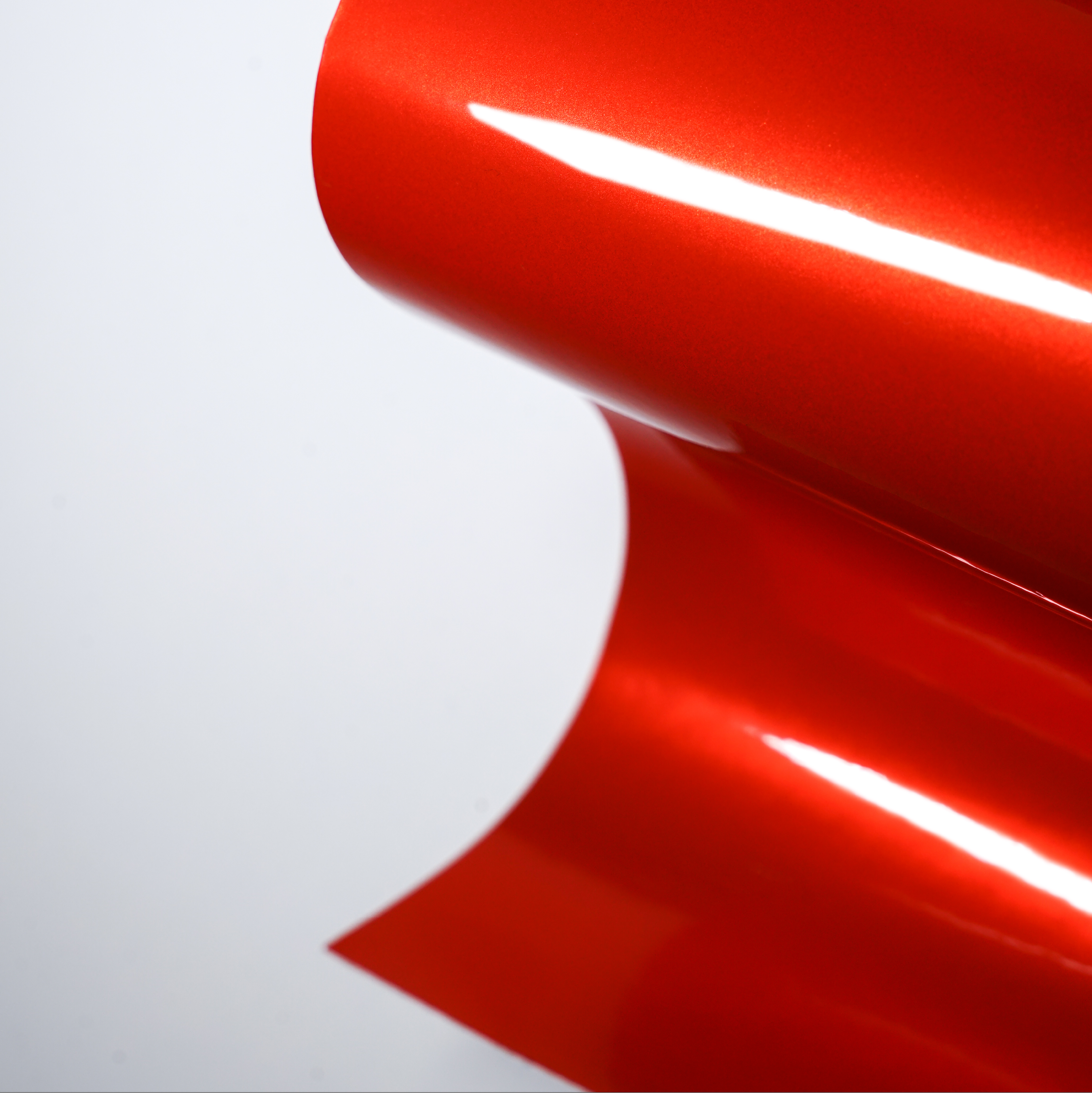 Glossy Metallic Fire Red Vinyl Wrap