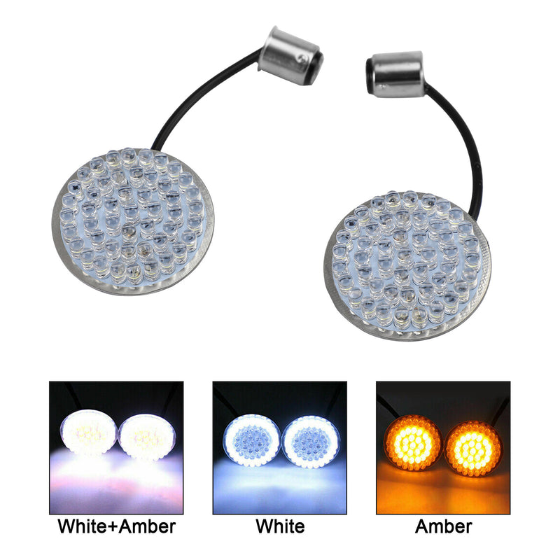 Dyna Softail Street Glide Road King 2Pcs 1157 LED Turn Signals Blinker Light