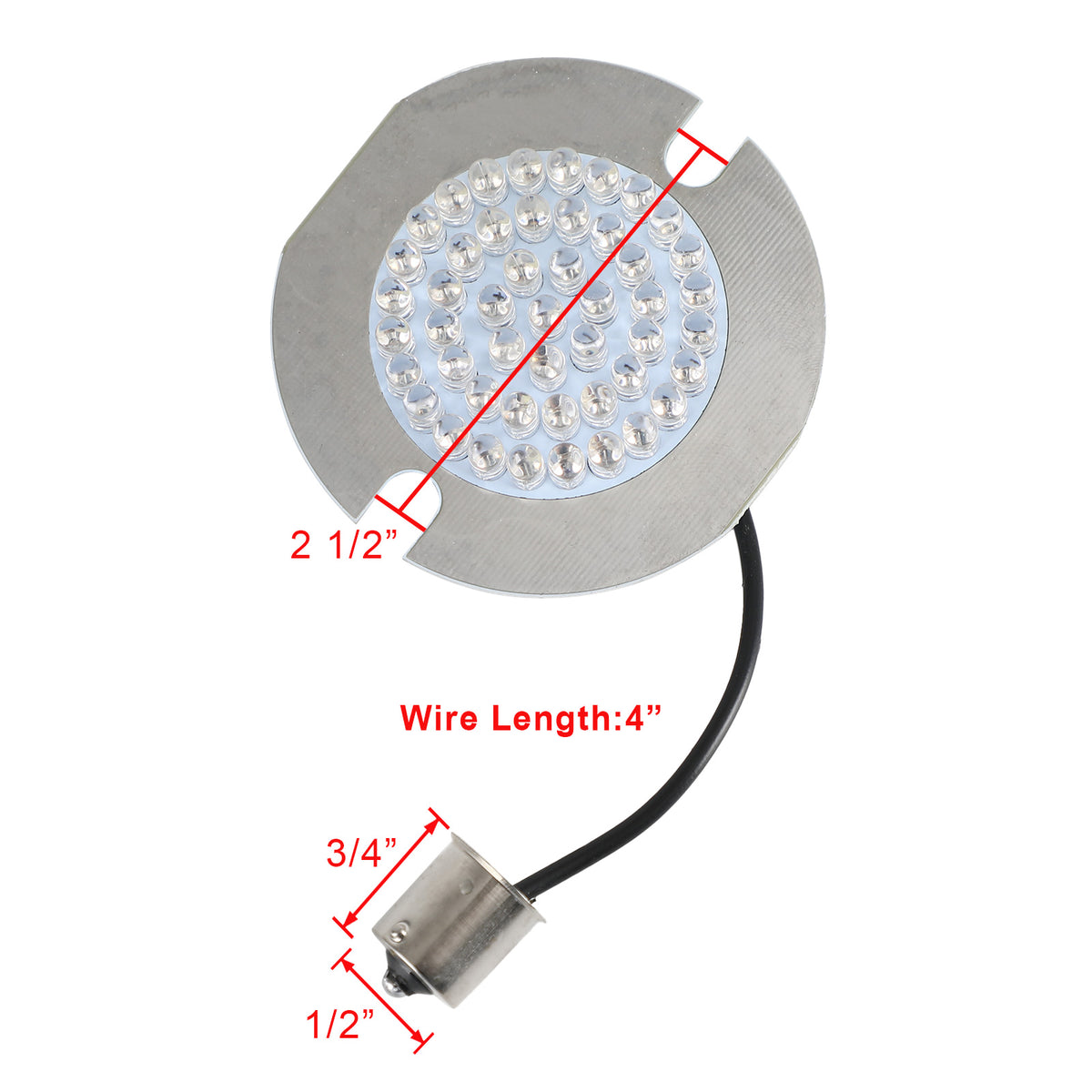 for Touring Road King Softail 1156 LED Turn Signal Light Bulbs Flat Style