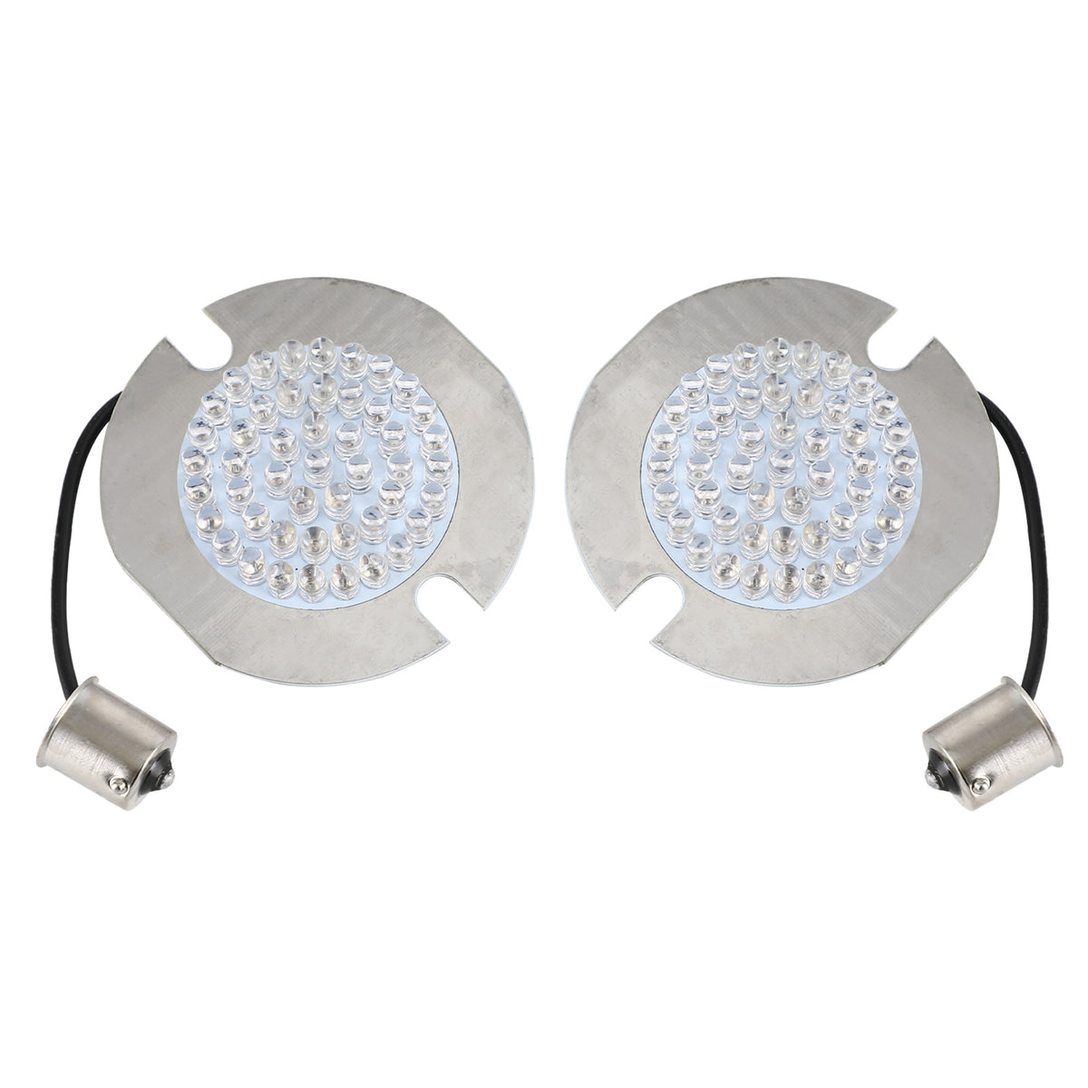 for Touring Road King Softail 1156 LED Turn Signal Light Bulbs Flat Style