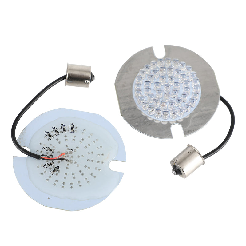 for Touring Road King Softail 1156 LED Turn Signal Light Bulbs Flat Style