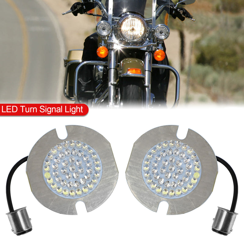 for Dyna Touring Electra Glide Road King Amber 1157 LED Rear Turn Signal Light Bulb