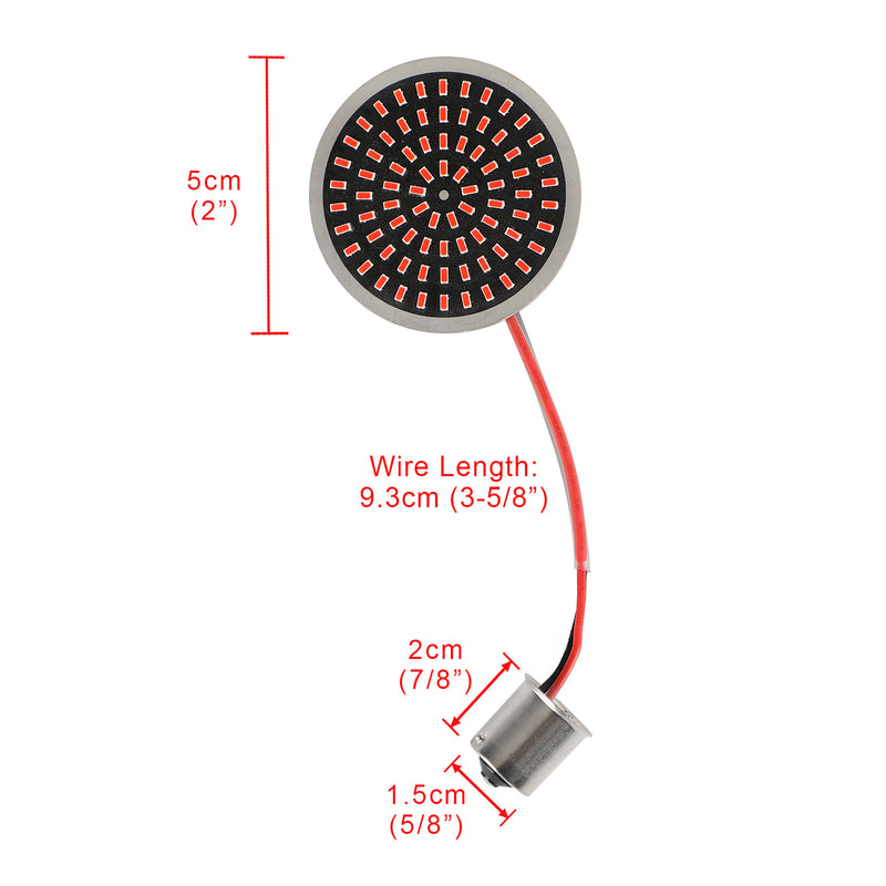 for Softail Touring Dyna Sportster 1156 LED Turn Signal Light Inserts Lamp