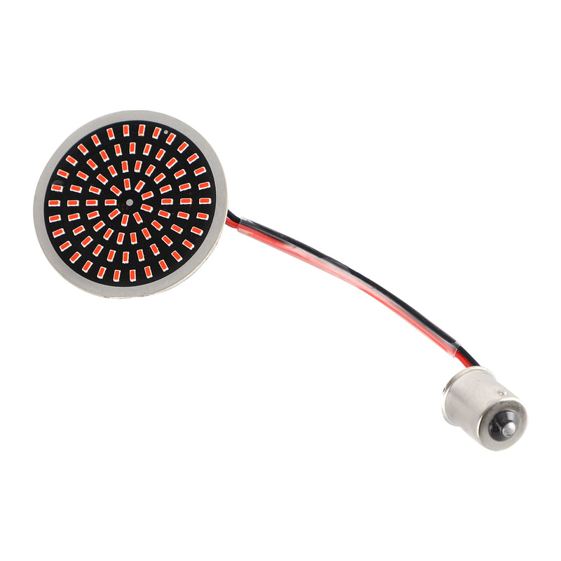 for Softail Touring Dyna Sportster 1156 LED Turn Signal Light Inserts Lamp