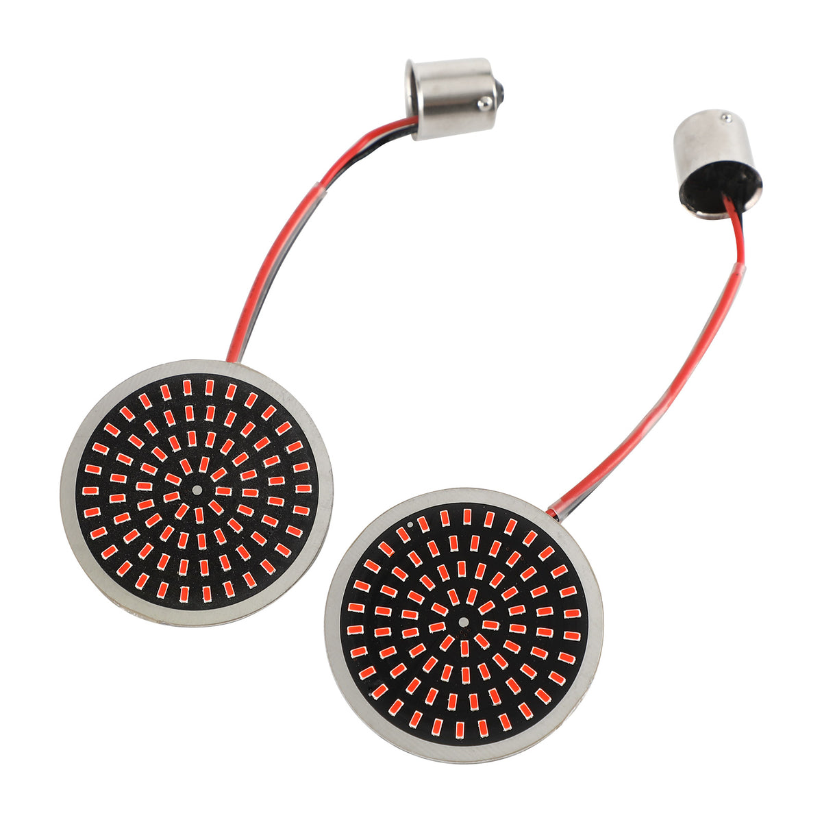 for Softail Touring Dyna Sportster 1156 LED Turn Signal Light Inserts Lamp