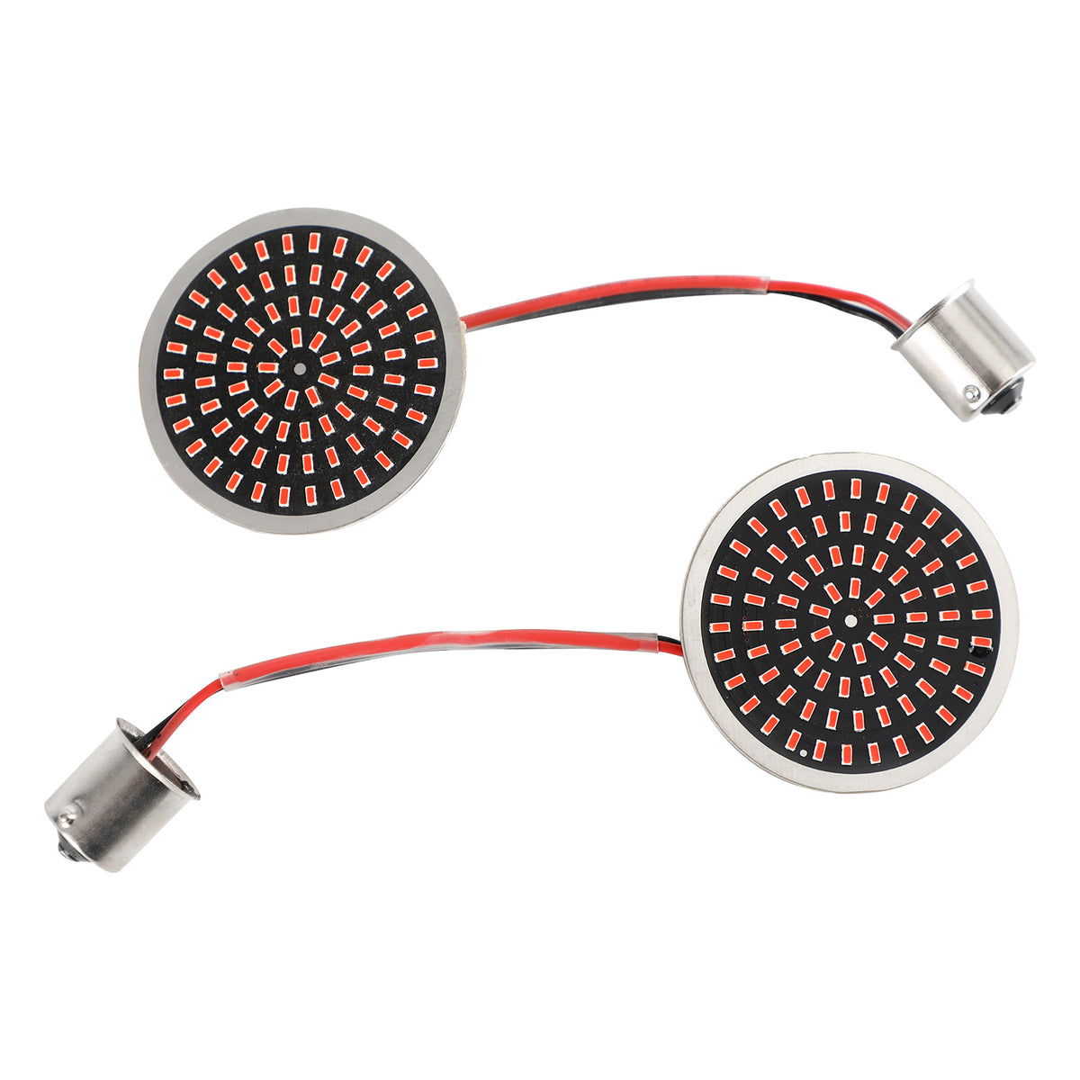 for Softail Touring Dyna Sportster 1156 LED Turn Signal Light Inserts Lamp