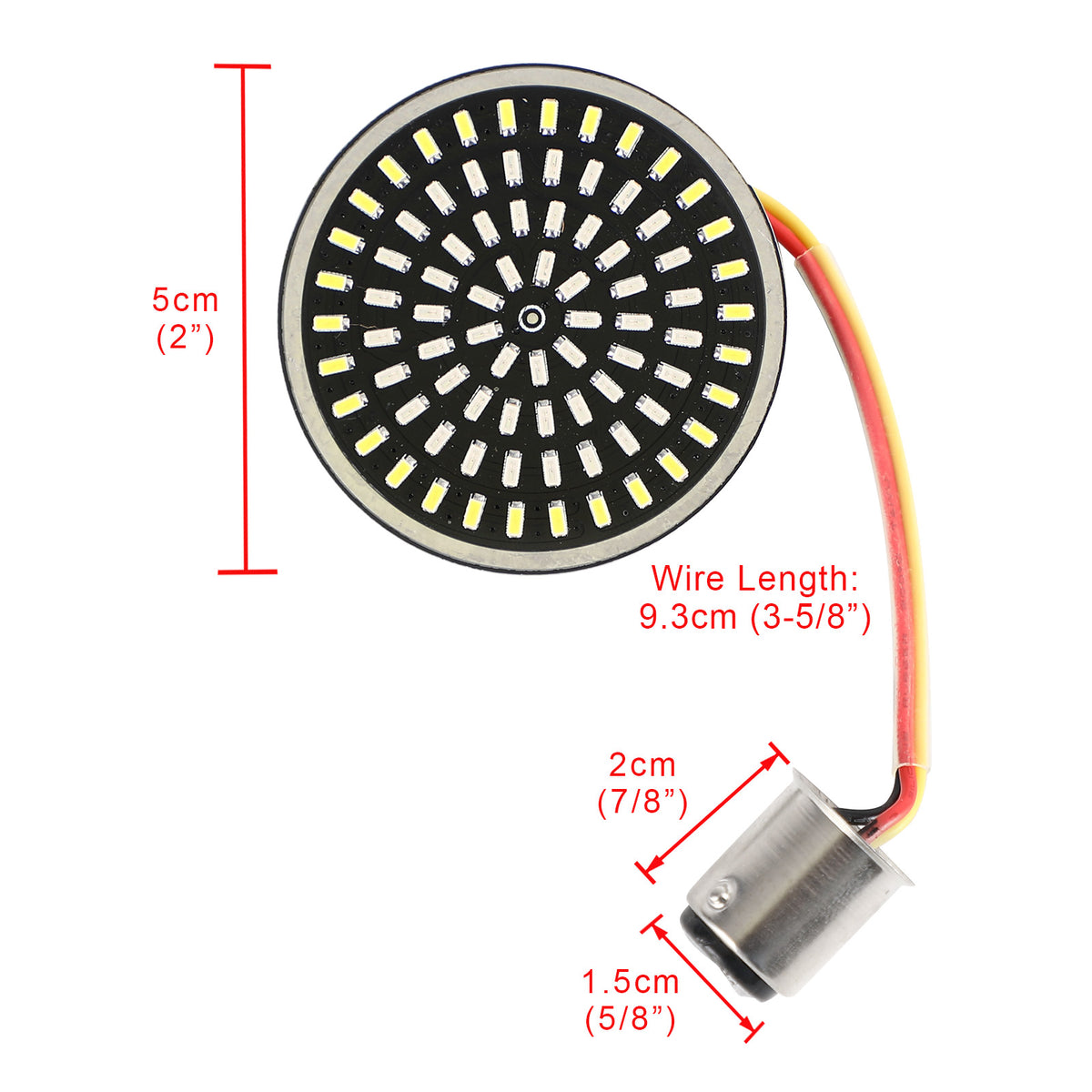for Softail Touring Dyna Sportster Amber 1157 LED Turn Signal Light Inserts Lamp