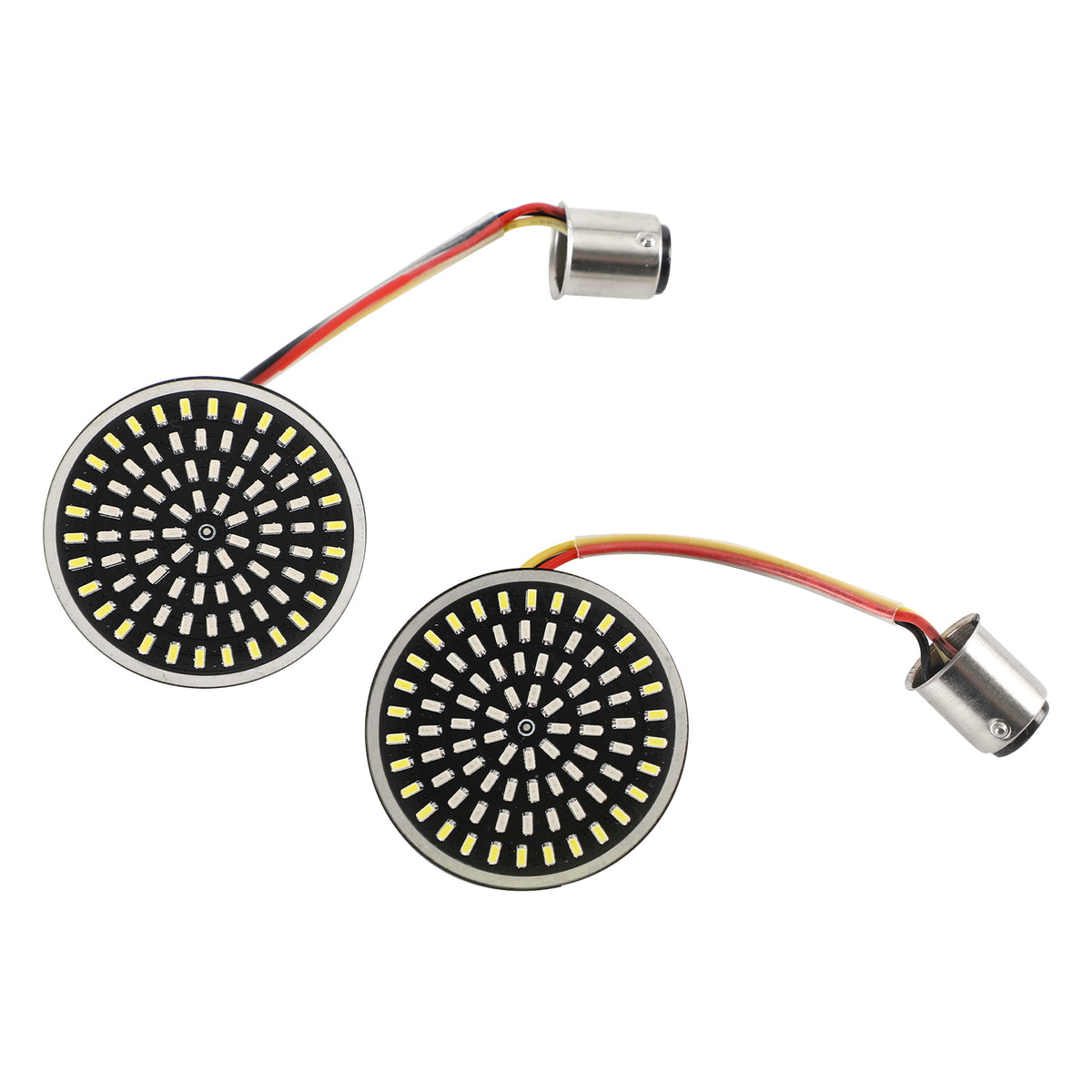 for Softail Touring Dyna Sportster Amber 1157 LED Turn Signal Light Inserts Lamp