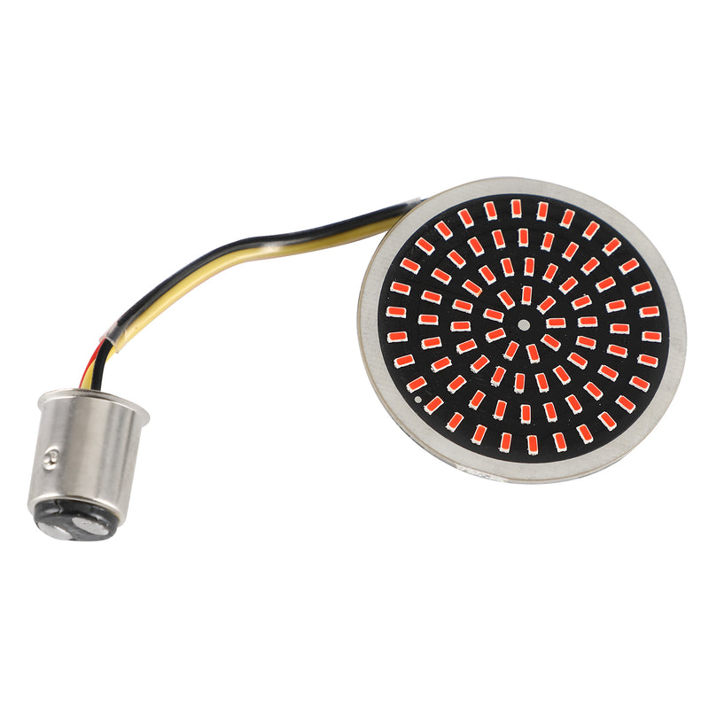 for Softail Touring Dyna Sportster Red 1157 LED Turn Signal Light Inserts Lamp