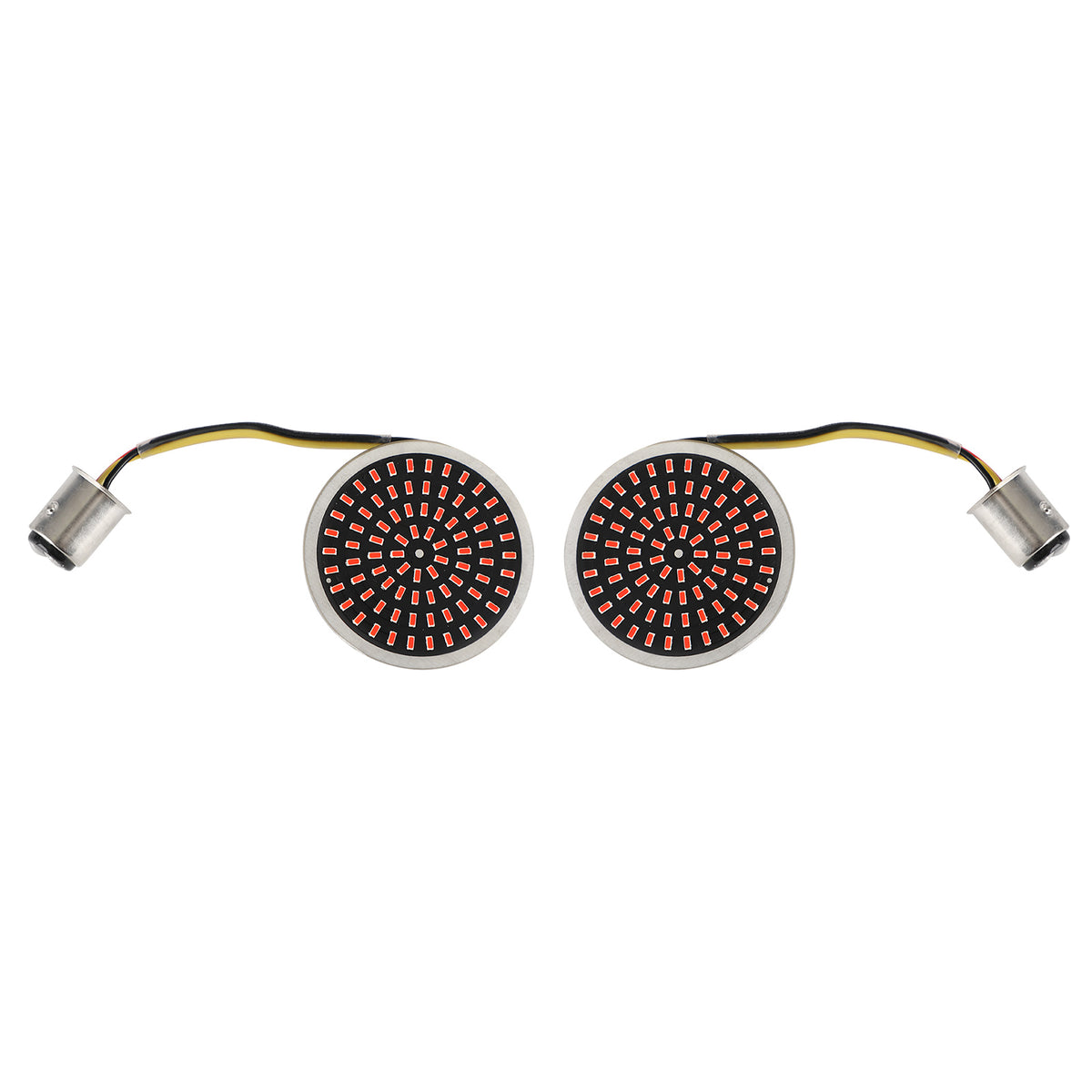 for Softail Touring Dyna Sportster Red 1157 LED Turn Signal Light Inserts Lamp