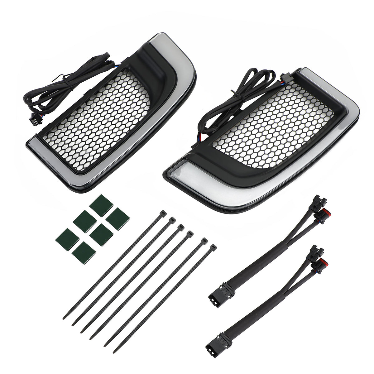 Electra FLH/T Road Glide Black Tracer LED Lower Fairing Lower Grills Lights