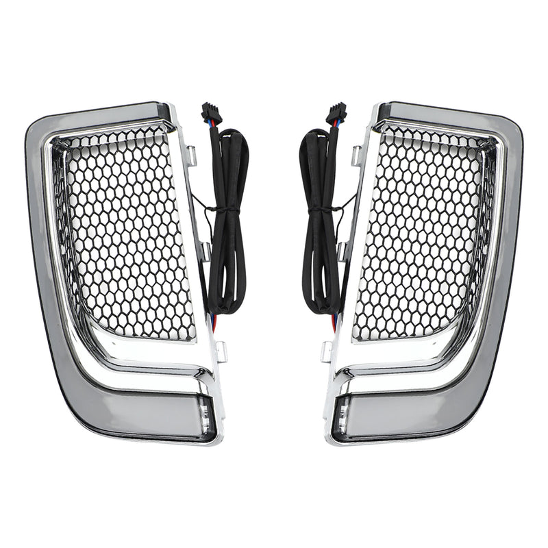 Electra FLH/T Road Glide Silver Tracer LED Lower Fairing Lower Grills Lights