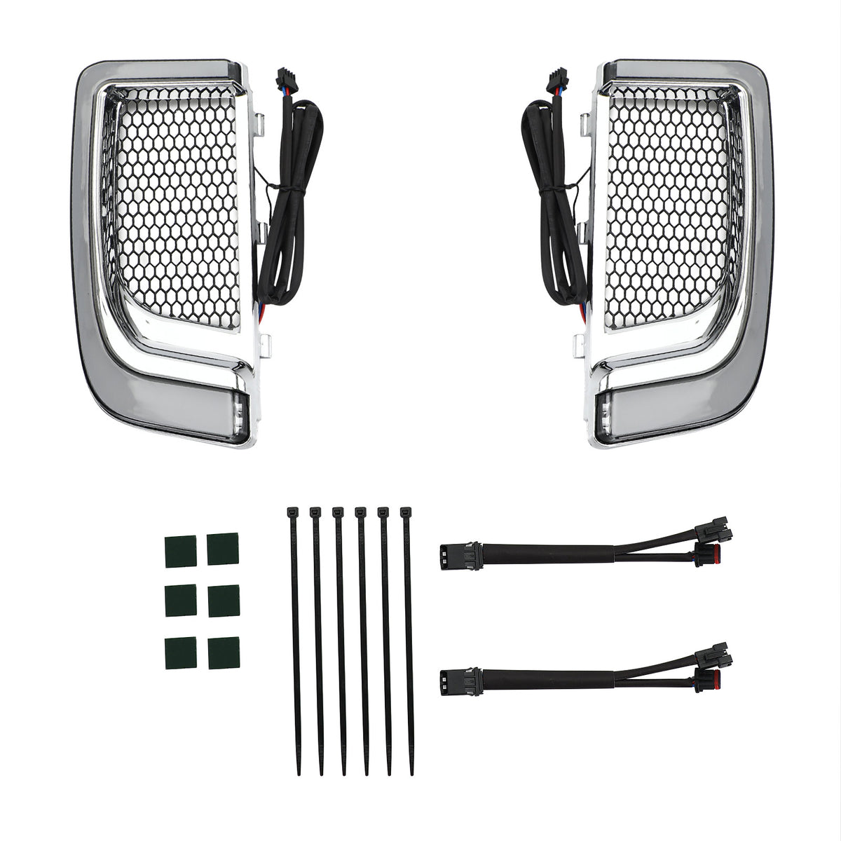 Electra FLH/T Road Glide Silver Tracer LED Lower Fairing Lower Grills Lights