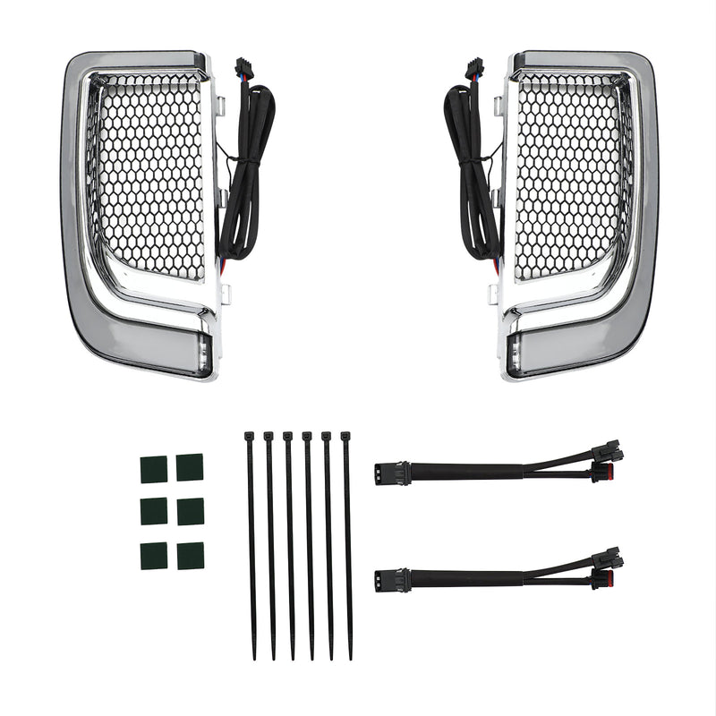 Electra FLH/T Road Glide Silver Tracer LED Lower Fairing Lower Grills Lights