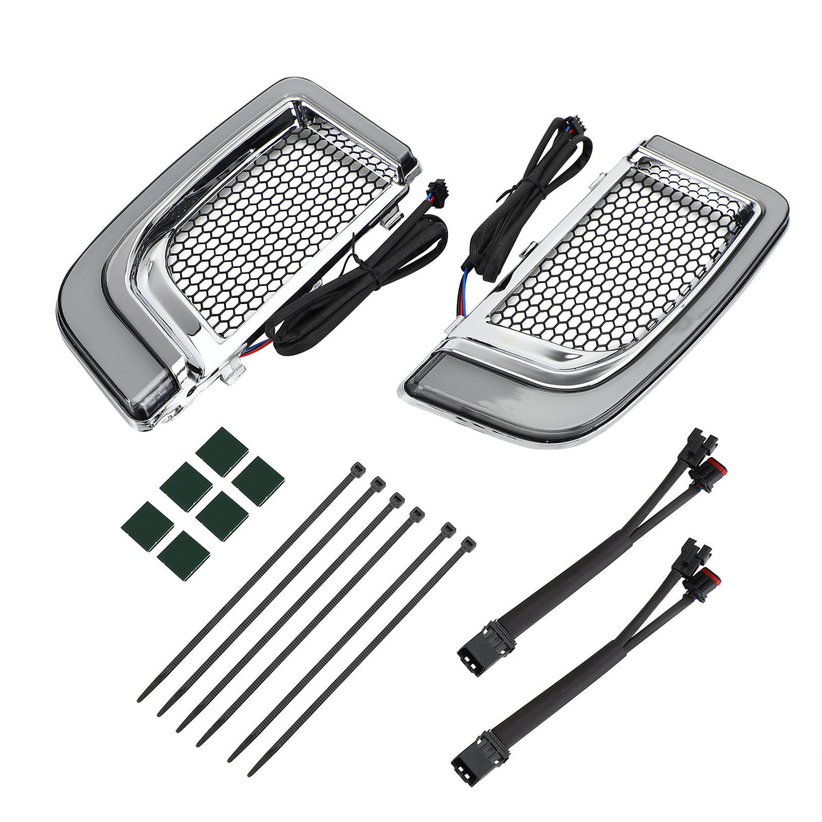 Electra FLH/T Road Glide Silver Tracer LED Lower Fairing Lower Grills Lights