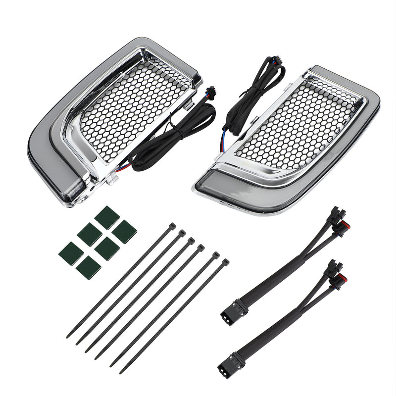 Electra FLH/T Road Glide Silver Tracer LED Lower Fairing Lower Grills Lights