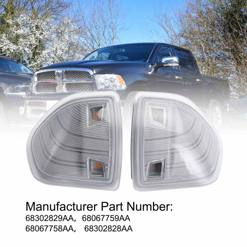 Dodge Ram 1500 2500 3500 Areyourshop Tow Mirror Turn Signal Smoked Light Set (LH + RH)