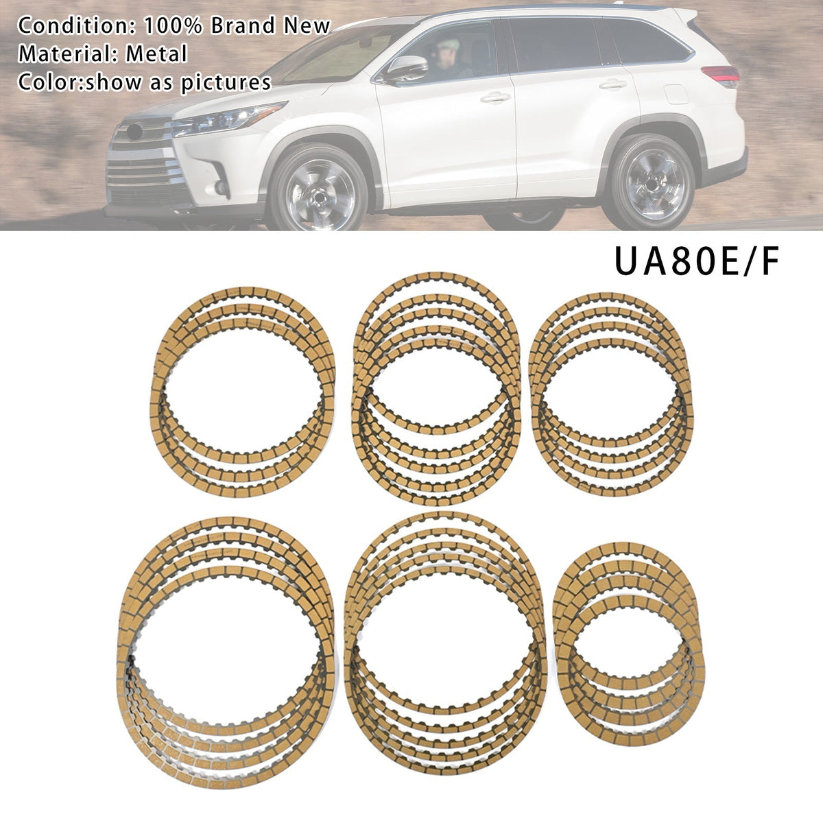 Toyota 8 Speed Automatic Transmission Overhaul Clutch Rebuild Friction Plates Kit UA80E/F