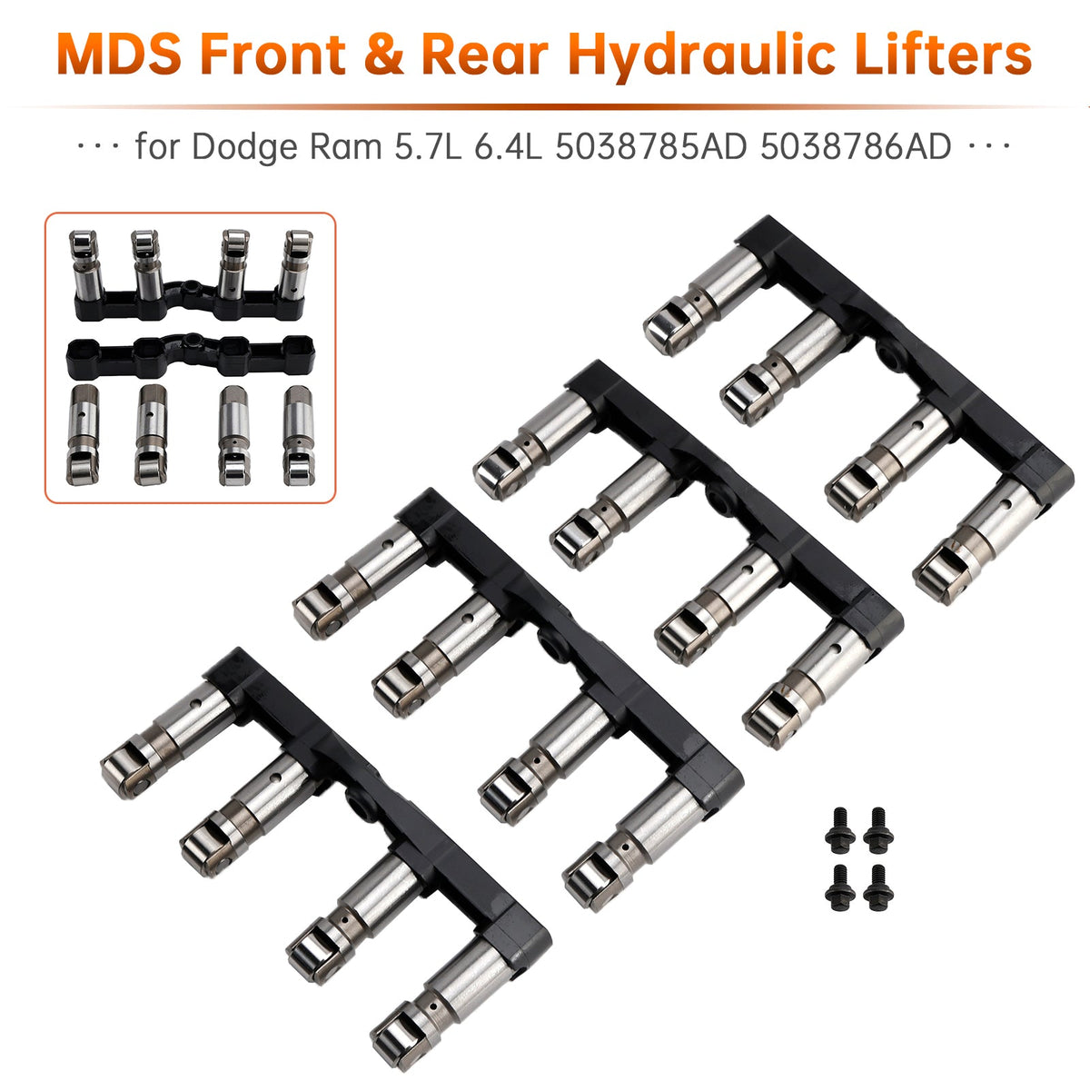 Dodge Ram 5.7L 6.4L 5038785AD 5038786AD MDS Front & Rear Hydraulic Lifters