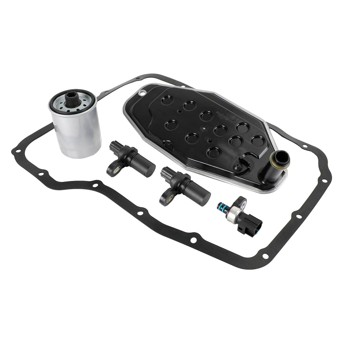 Jeep Cherokee 45RFE 545RFE 68RFE 2002-2014 Transmission Sensors Set Wiht 4WD Filter Kit Pan Gasket