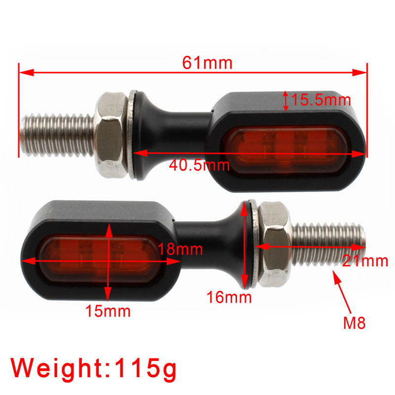 Sportster Touring Dyna Black Amber LED Rear Mini Turn Signal Indicator