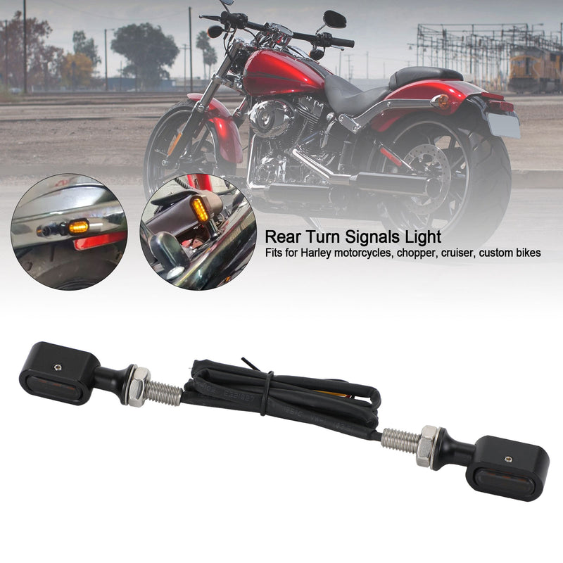 Sportster Touring Dyna Black Smoke LED Rear Mini Turn Signal Indicator