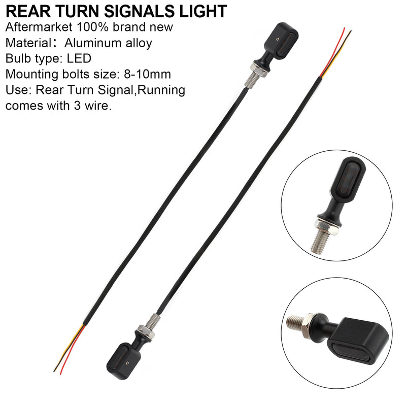 Sportster Touring Dyna Black Smoke LED Rear Mini Turn Signal Indicator