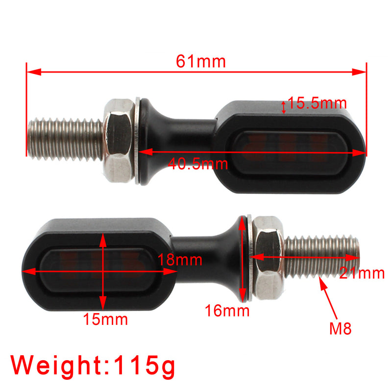 Sportster Touring Dyna Black Smoke LED Rear Mini Turn Signal Indicator