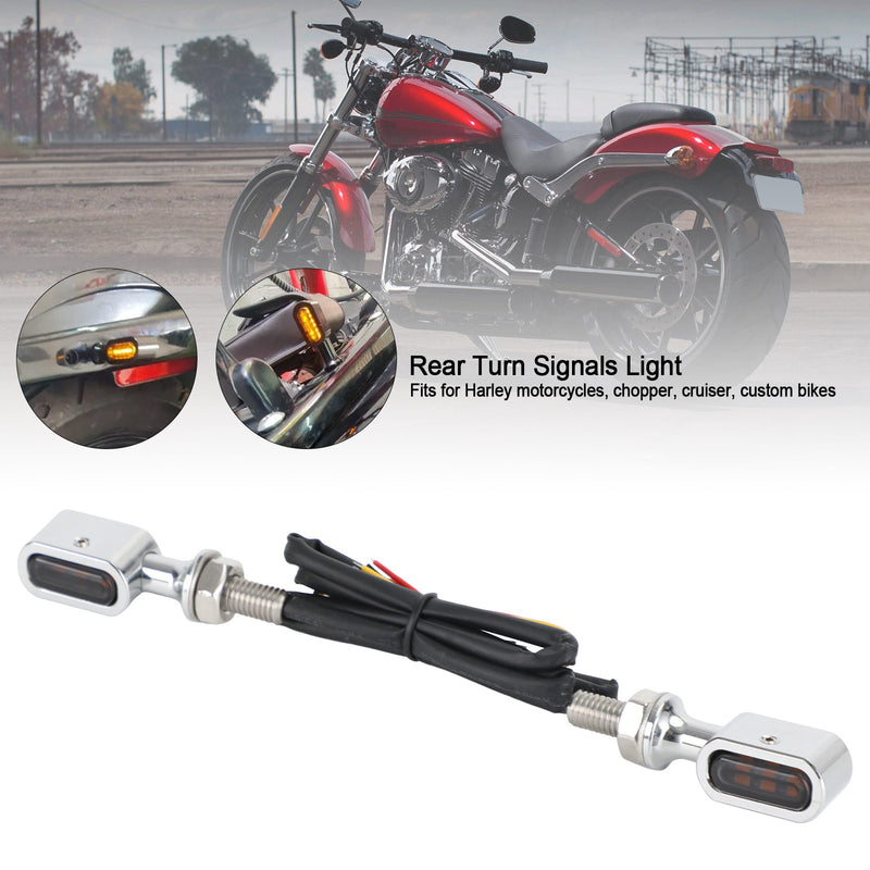 Sportster Touring Dyna Chrome Smoke LED Rear Mini Turn Signal Indicator