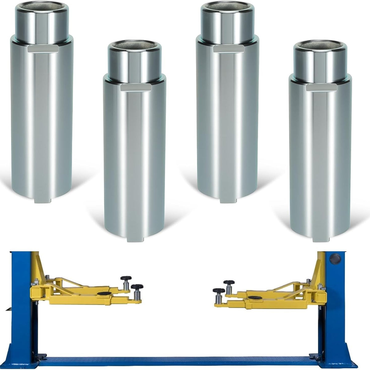 6" Tall 2 Post Lift Rack Adapters, 49mm ID Car Truck Lift Tall Stack Extension Adapter Leg Fit for 50MM KATOOL Two Post Lift Tall Vehicles automotive Adapters Pins Accessories