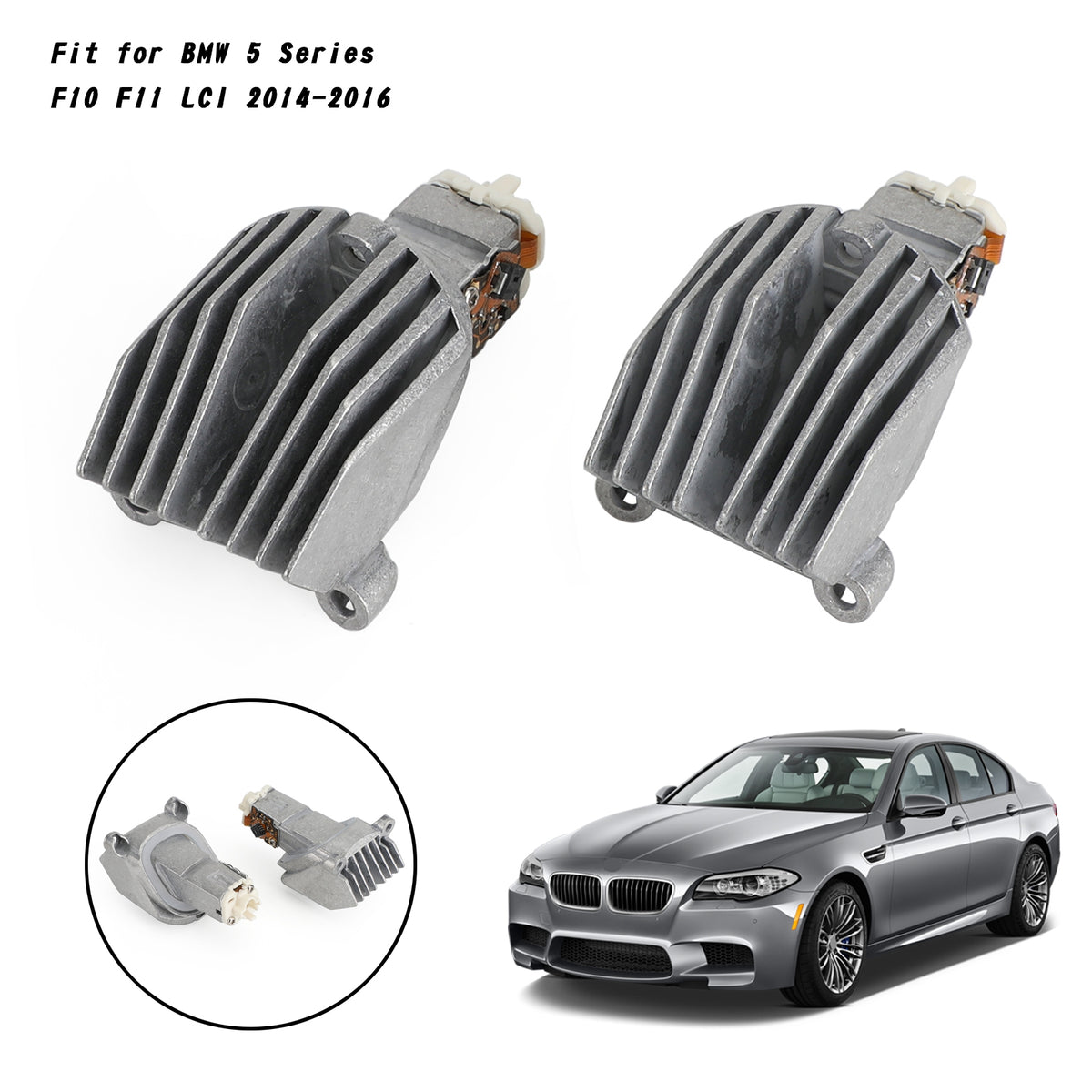 2014-2016 BMW 5 Series F10 F11 LCI 2x DRL LED Module 63117343876
