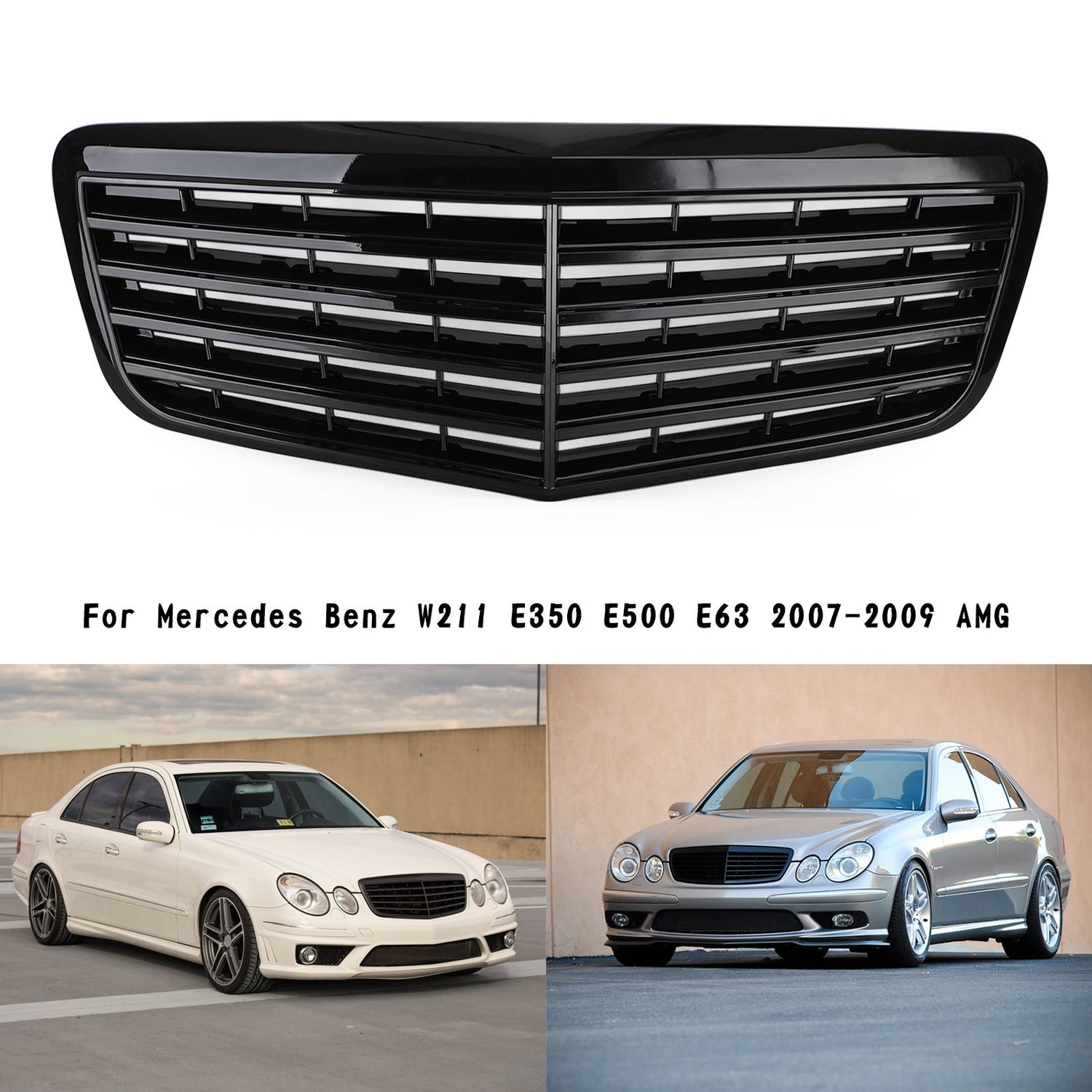 2007-2009 Mercedes W211 E350 E500 Benz Front Bumper Grill