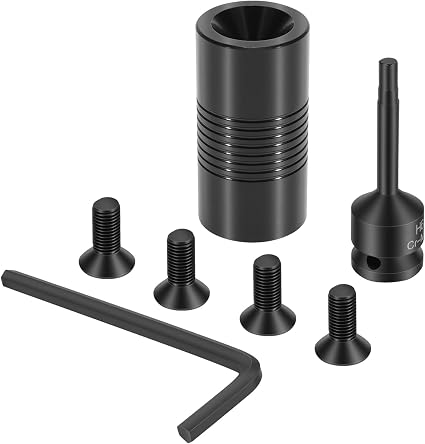 Door Frame Dimpling Tool Kit for Hollow Metal Door, Hardened Steel Double-Sided Flush Fastener Recess Tool with Allen Screws, Impact Driver and Wrench