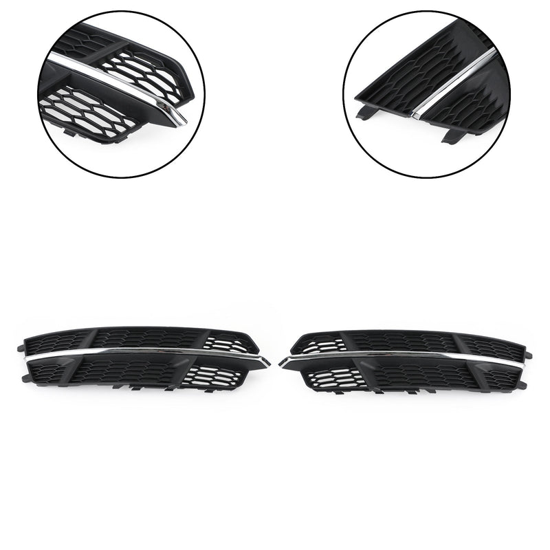 2016-2018 Audi A6 C7 S-Line Black Chrome Front Bumper Lower Grill