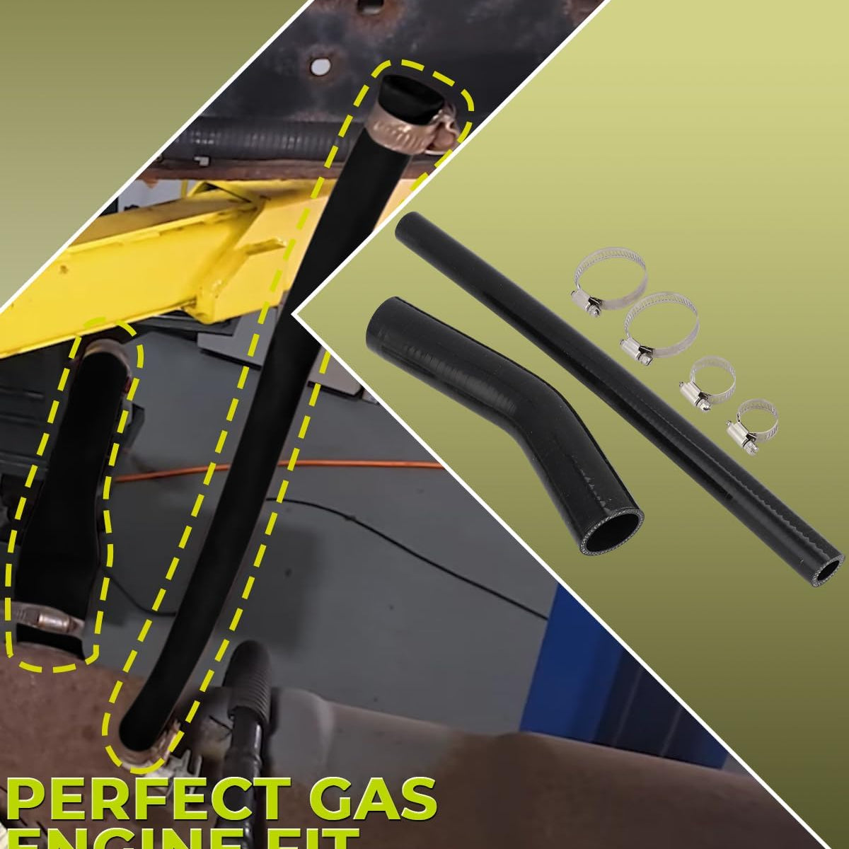 Fuel Tank Fill Neck & Vent Hose Kit for Ford Excursion Fits for Ford Excursion 2000-2005 Gas V8/V10 Only, Includes Fill Hose, Vent Hose & Clamps