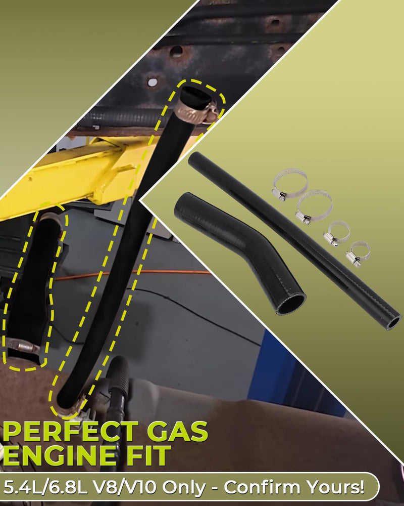 Fuel Tank Fill Neck & Vent Hose Kit for Ford Excursion Fits for Ford Excursion 2000-2005 Gas V8/V10 Only, Includes Fill Hose, Vent Hose & Clamps